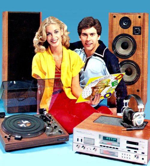 Poly-knit, track suit, dry look, and bonus! Devo Fans!