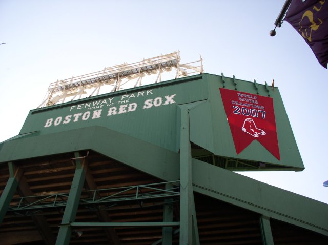 Unfortunately, my dad didn't live long enough to see the 2007 or 2004 World Series championship banners adorn Fenway Park. I took this photo the morning after the Red Sox, after an 86-year-draught, won their second World Series trophy in three years.
