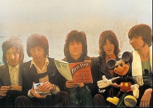 Reminds me of "Beano": The cover shot for the first Faces (then still known, temporarily, as the Small Faces) album, "First Step." Not unlike the John Mayall's Bluesbreakers record with Eric Clapton also displaying some reading material.