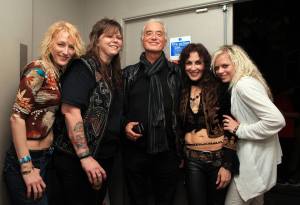 Lez Zeppelin with their muse, Jimmy Page.