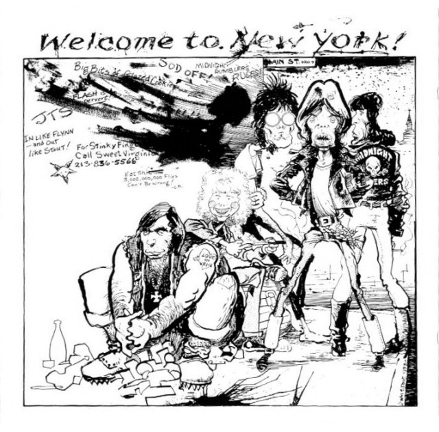 STREET THUG STONES: Back in the '70s, the legendary illustrator William Stout did the cover art for many iconic bootleg LPs (thus making them even more iconic). One of my faves is "Welcome To New York," which captured Taylor and the Stones at Madison Square Garden on Mick Jagger's birthday, July 26, 1972. As incredible as it looks, folks! 