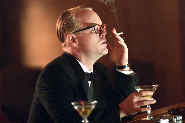 Hoffman in his Oscar-winning portraying of author Truman Capote in "Capote""