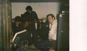 MAKING MEDEIROS: A rare glimpse of Wheat at work, half-lit like their music, in the shadows, circa '96