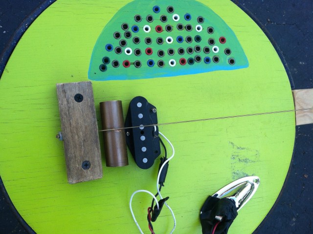 He'll play just about anything: Drozdowski's lobster pot diddley bow (the same kind of wacky instrument that gave Bo Diddley his name). And yes, Ted's bringing it on tour!