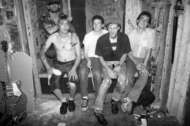 Scruffy amid the scrawl: The Cat cuddles up in clubland.