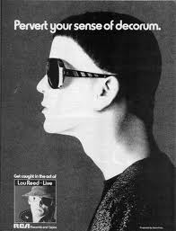 1970s advertisement for Lou Reed solo album.